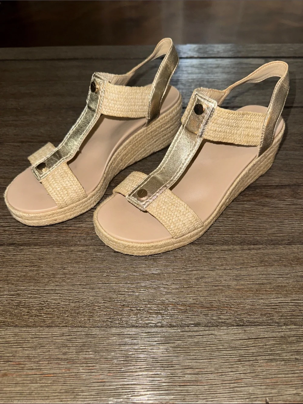 Vionic Calera Espadrille Wedge Sandal Gold